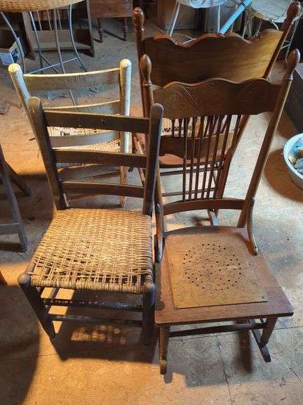 Set of Four Wood Chairs image