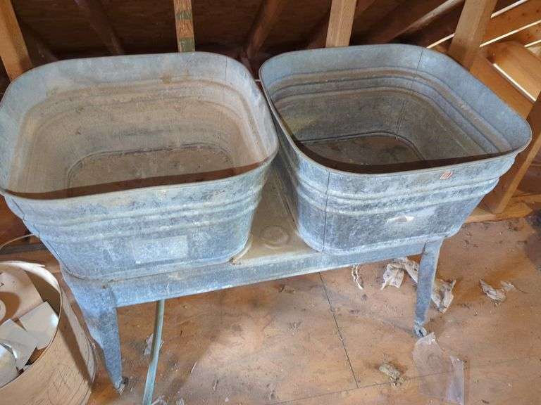 Double Wash Tub Laundry Stand image