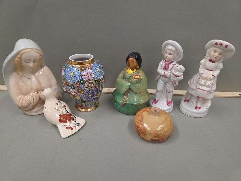 Collection of Ceramic Figurines and Vases image