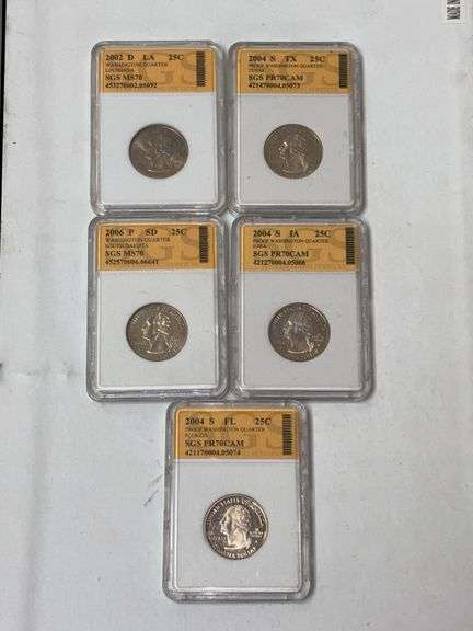 SGS Slabbed State Quarters: 2002-2006 Washington Quarters image