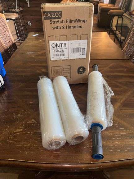 RAZCC Stretch Film/Wrap with Handles - 4 Pack image