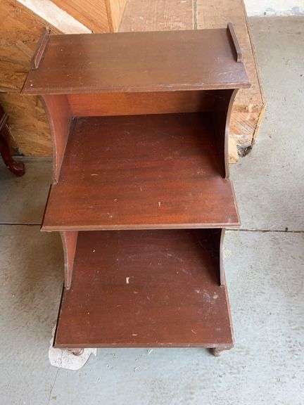 Small Three-Tier Wooden Table image