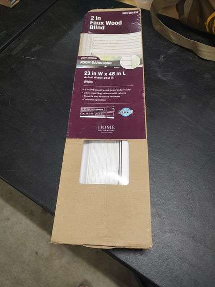 2 INCH FAUX WOOD BLIND - ROOM DARKENING 23X48 INCH image