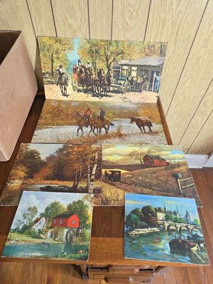 Collection of Six Framed Art Prints image