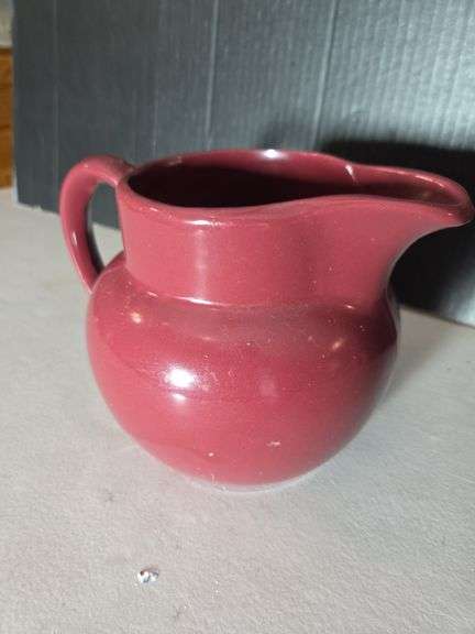 Maroon Ceramic Creamer with BB marking image