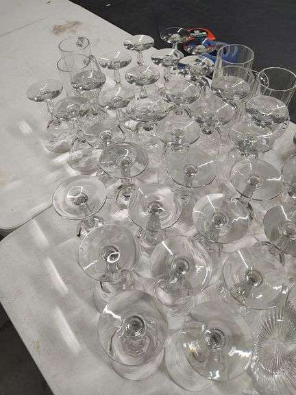 LARGE LOT OF DRINK GLASSES image