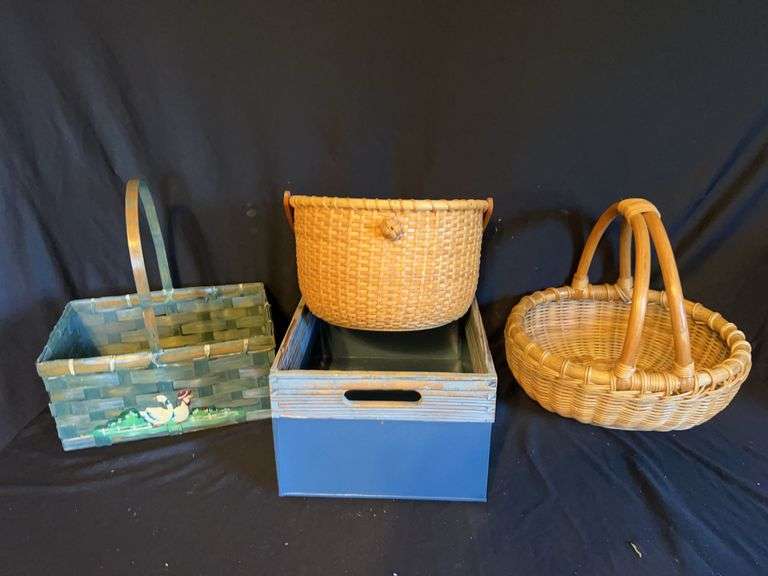 Assorted Decorative Baskets and Crate image