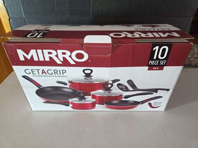 MIRRO Get A Grip Red 10 Piece Cookware Set image
