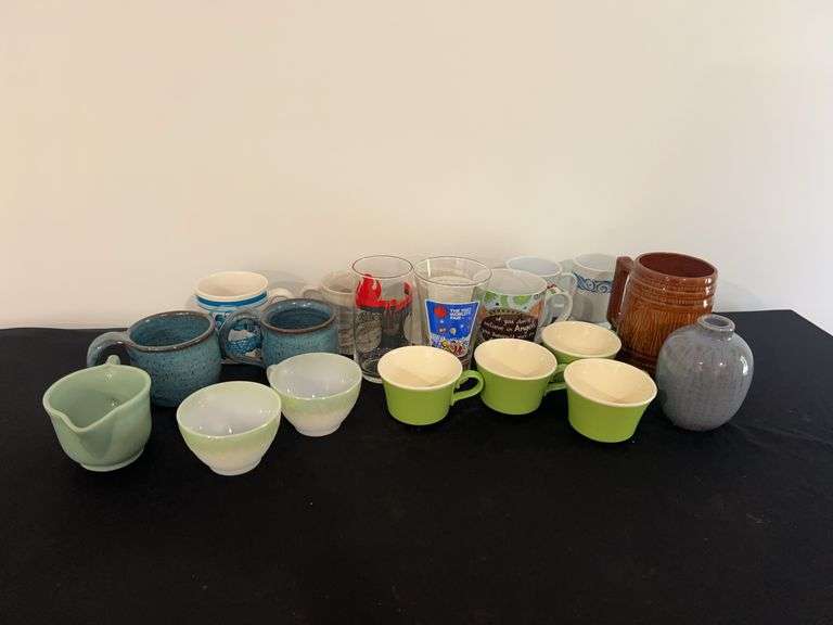 Assorted Mugs, Cups, and Vase Collection image