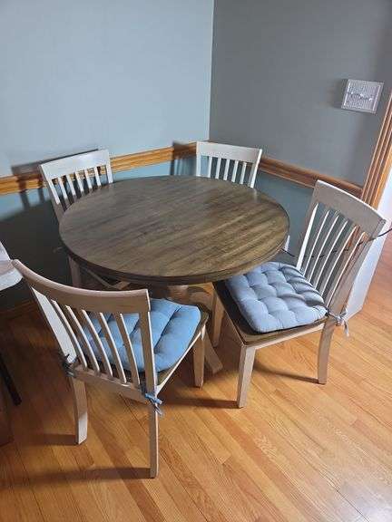 Round Dining Table with Four Chairs image