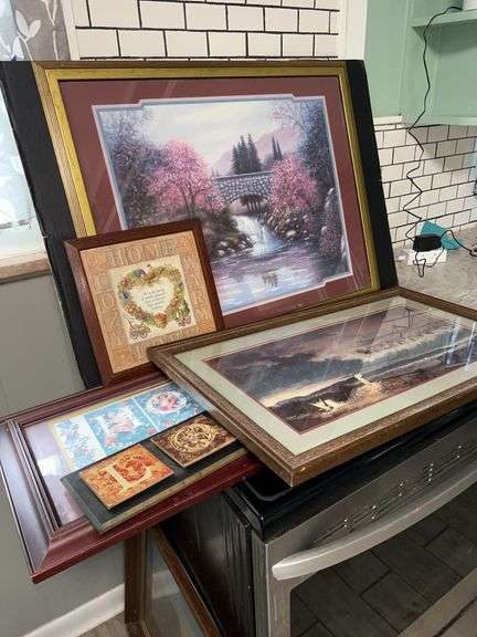 Assorted Framed Art and Decorative Tiles image