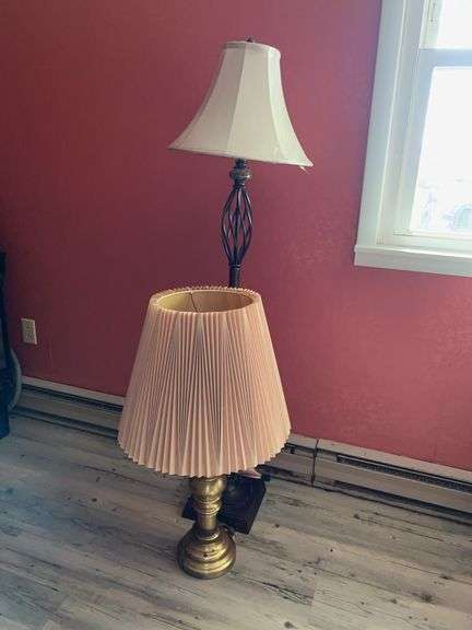 Pair of Decorative Lamps: One Floor Lamp and One Table Lamp image