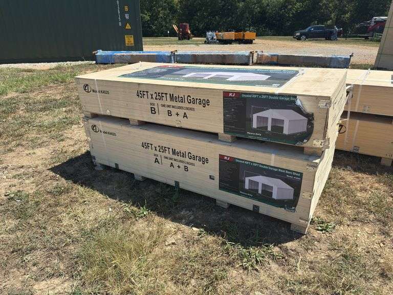 L7- Kj 45Ft X 25Ft Metal Garage Steel Barn Shed image