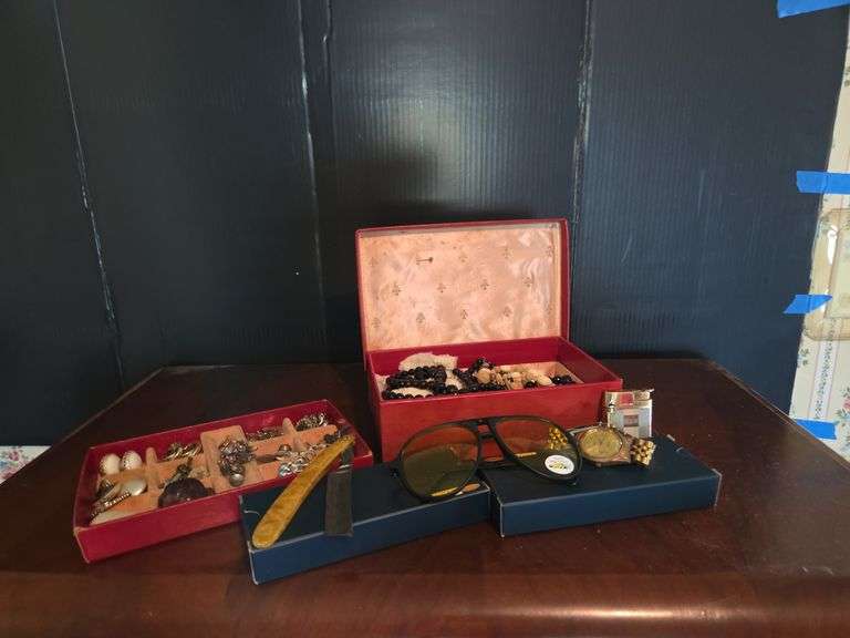 Jewelry, Gruen Watch, Sunglasses, and Ronson Lighter Assortment image