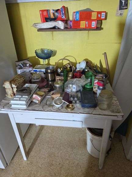 Assorted Household Items: Jars, Lanterns, Caps, Tools & More image