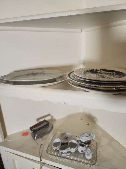 Decorative Plate Collection and Miniature Tea Set with Metal Iron image