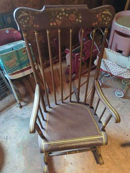 Painted Rocking Chair with Fruit Motif image