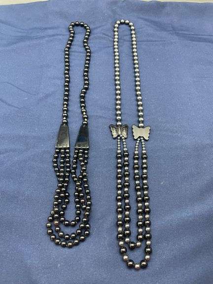 Pair of Beaded Necklaces with Pendants image