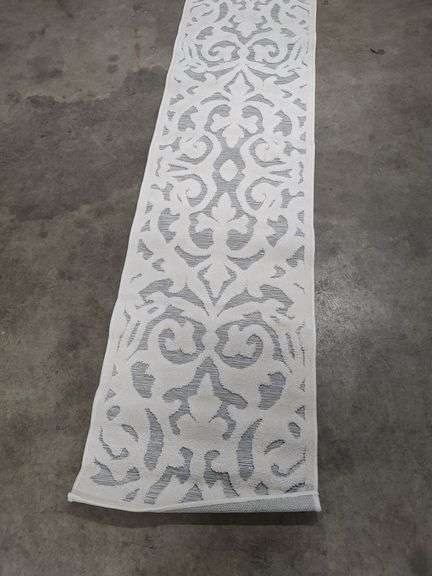 ORIAM LADY BIRD NATURAL BLUE 1 FT 11 INCH X 7 FT 6 INCH RUNNER RUG image
