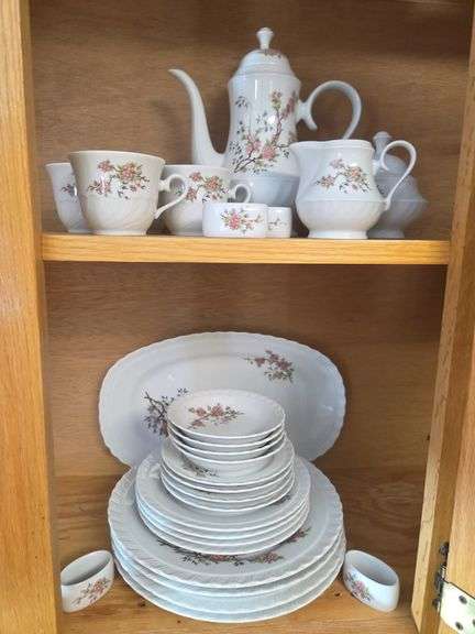 Floral China Dinnerware Set with Tea Service image