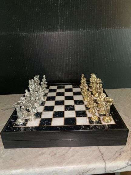 Decorative Chess Set with Greek Mythology Themed Pieces image