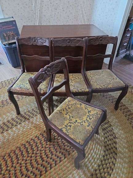 Wood Dining Table with 4 Chairs image