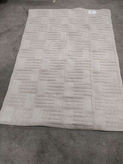 VINES COLLECTION 3 FT 11 INCH X 5 FT 7 INCH BEIGE AREA RUG image