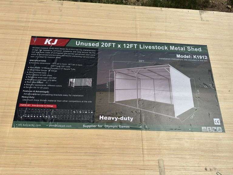 L7-  20Ft X 12Ft Livestock Metal Shed Model K1912 image