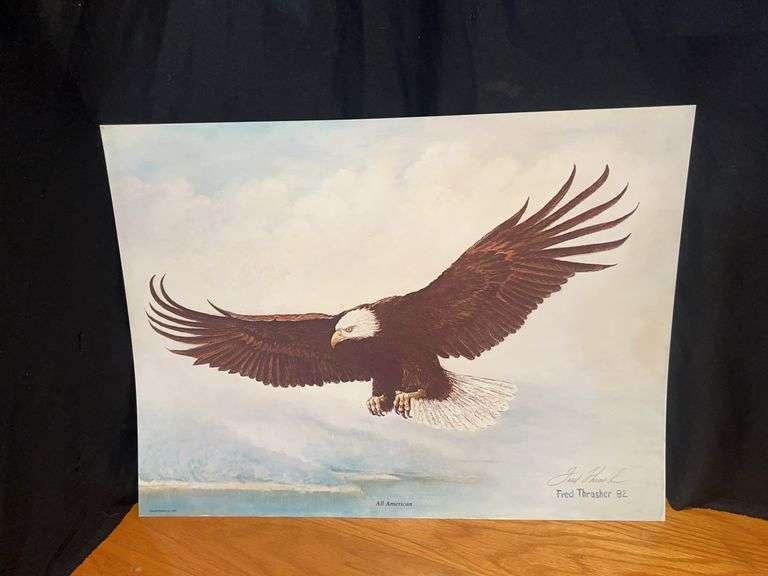 Fred Thrasher 'All American' Eagle Print, Signed '82 image