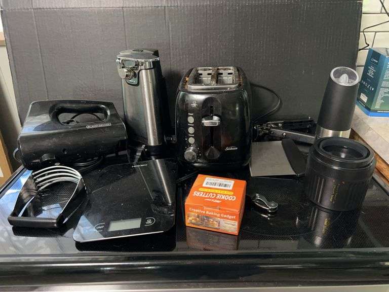 Kitchen Appliance and Gadget Bundle: Toaster, Mixer, Can Opener, and More image