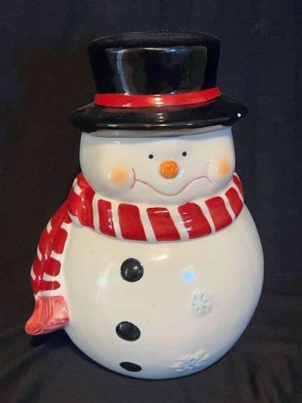 Ceramic Snowman Cookie Jar image
