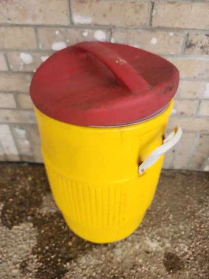 Yellow and Red Insulated Water Cooler Jug image