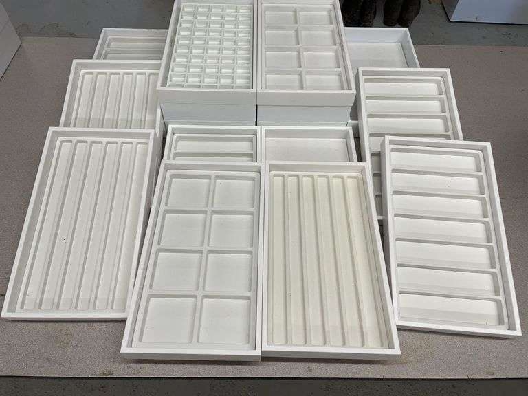 Assorted Lot of White Jewelry Display Trays image