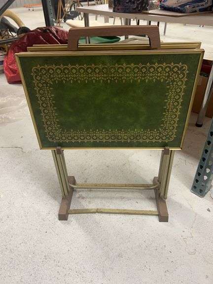Folding TV Tray Table Set of Four image