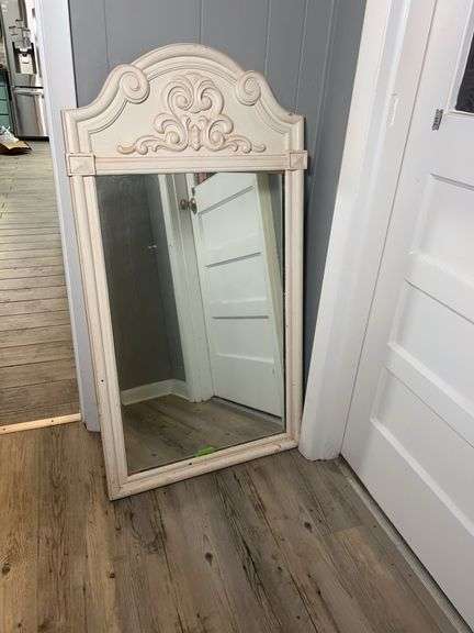 Ornate Off-White Framed Wall Mirror image