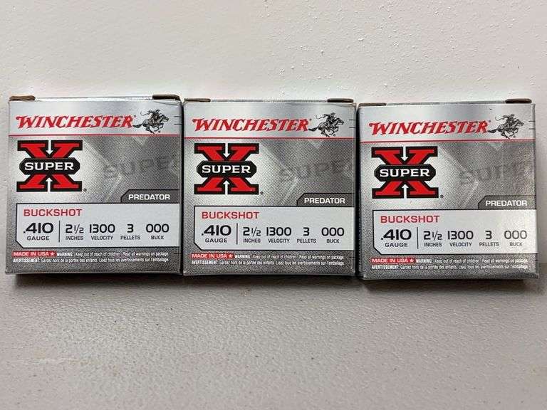 Three Boxes of Winchester Super X .410 Buckshot Ammunition image