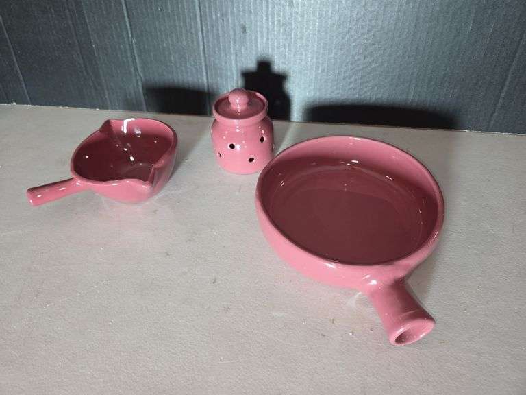 Pink Ceramic Oil Warmer Set image