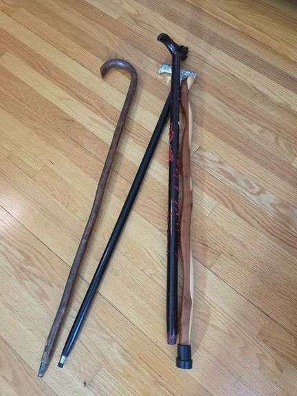 Four Decorative Walking Sticks image