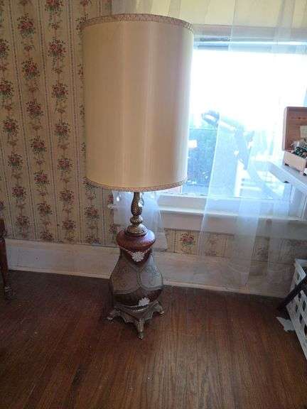 Ornate Lamp with Fabric Accents image