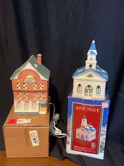 Snow Village Collection Lighted Porcelain Buildings (2) image