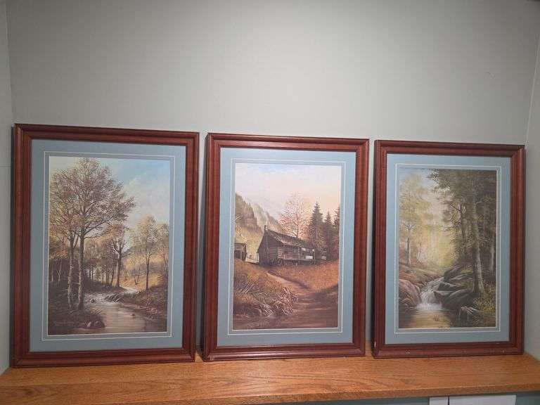 Set of Three Framed Landscape Prints image