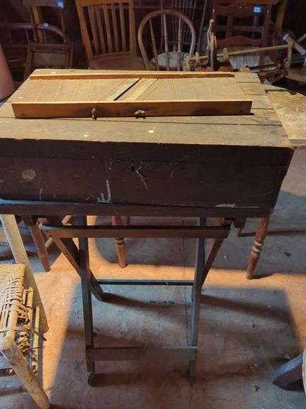Wooden Display Case on Folding Stand image