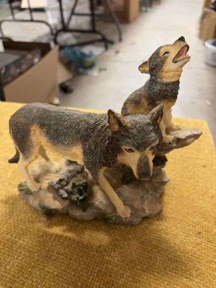 WOLF AND BABY STATUE image