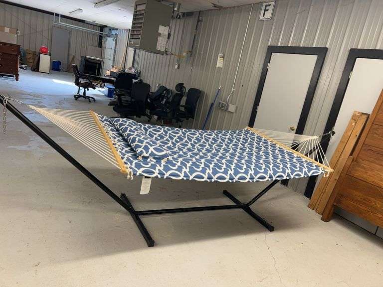 Hammock with Metal Stand and Cushion image