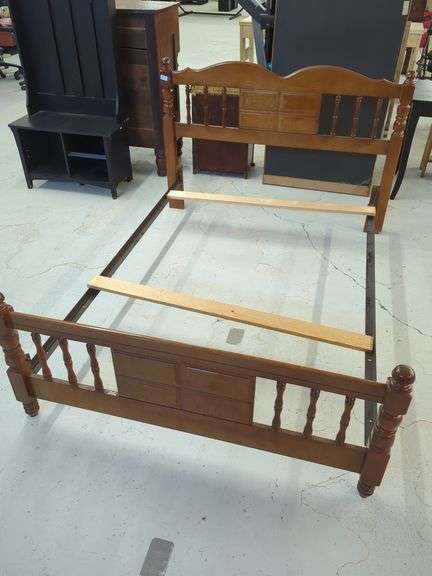Wooden Bed Frame with Headboard and Footboard image