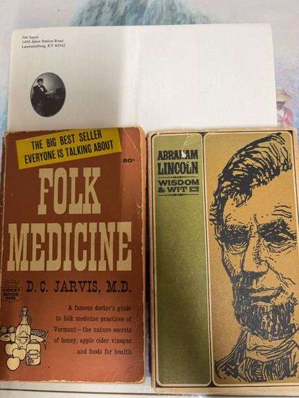 TWO BOOKS AND A PLAY BILL ABOUT ABRAHAM LINCOLN image