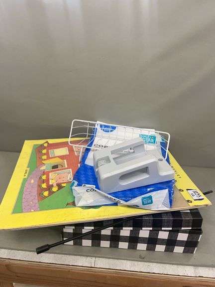 Mixed Lot: Pen+Gear Copy Paper, The Three Little Pigs Book, Baby Booties, Craft Paper, Baskets, and More image