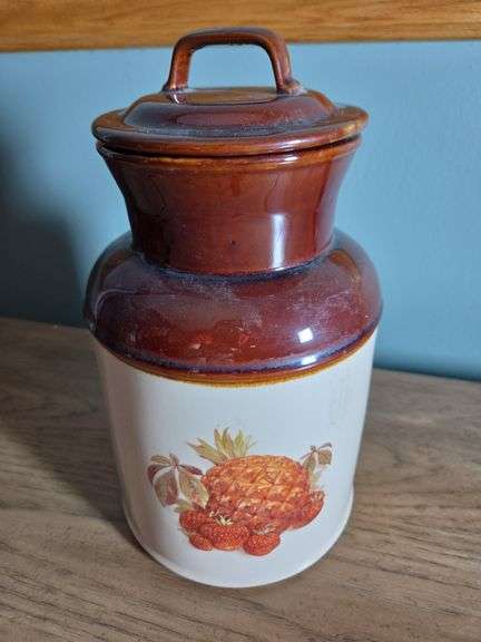 McCoy Covered Jar with Pineapple and Strawberries image