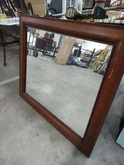 WOOD FRAME MIRROR - 41X36 image