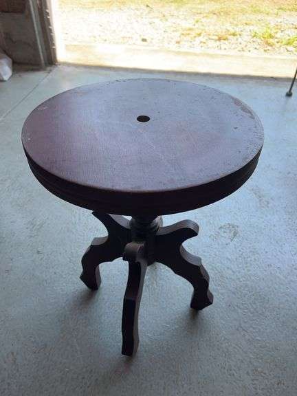 Mahogany Finish Accent Furniture: Table and Cabinet image